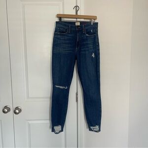AO.LA by Alice + Olivia Good High Rise Ankle Skinny Jeans Trouble Maker Wash